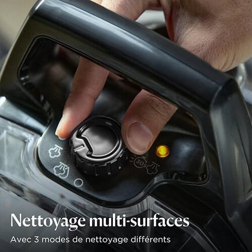 shampouineuse Bissell SpotClean HydroSteam avec bouton de réglage pour 3 modes de nettoyage multi-surfaces