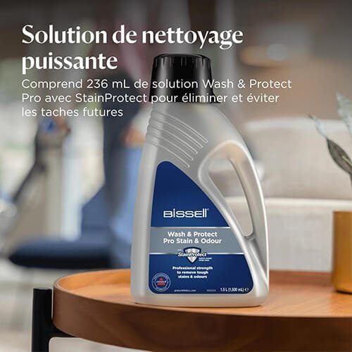 Solution BISSELL Wash & Protect Pro Stain & Odour de 236 mL incluse avec la shampouineuse PowerWash Compact Pet