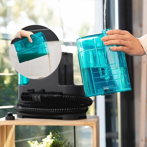 remplissage et vidange du réservoir de la shampouineuse Cecotec Conga 3000 CarpetClean PopStar