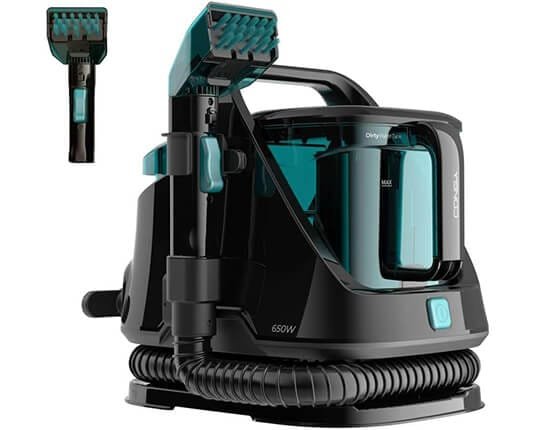 shampouineuse Cecotec Conga 5000 Carpet&Spot Clean XXL avec brosse motorisée et réservoirs transparents