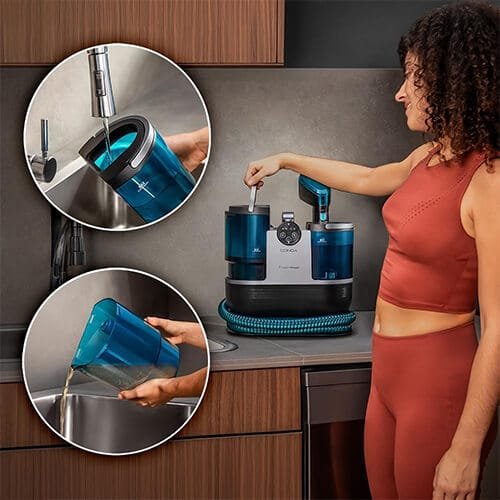 shampouineuse Cecotec Conga 7000 Carpet&Spot Clean Steam XXL avec remplissage et vidange des réservoirs