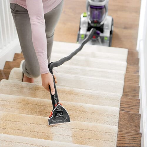 shampouineuse Bissell ProHeat 2X Revolution Pet Pro avec brosse 3-en-1 pour nettoyage en profondeur des escaliers