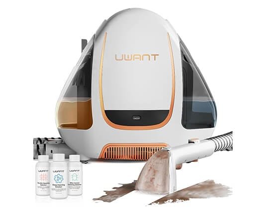 Shampouineuse Uwant B100E avec accessoires et détergents pour le nettoyage en profondeur